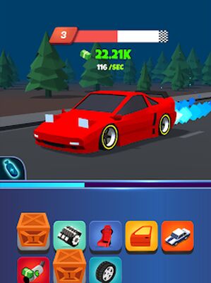 Скачать взломанную Night Race - Idle Car Merger [Много монет] MOD apk на Андроид