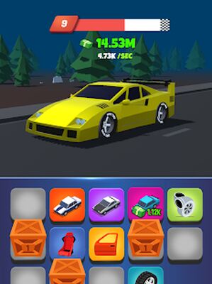 Скачать взломанную Night Race - Idle Car Merger [Много монет] MOD apk на Андроид