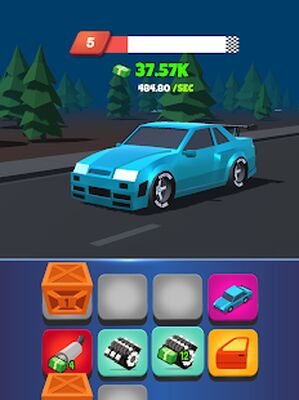 Скачать взломанную Night Race - Idle Car Merger [Много монет] MOD apk на Андроид