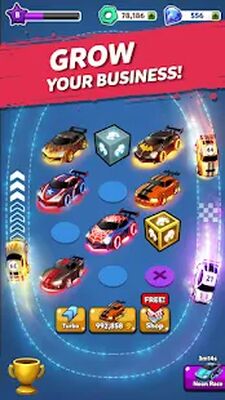 Скачать взломанную Merge Neon Car: Idle Car Merge [Много денег] MOD apk на Андроид