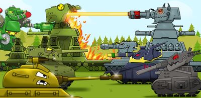 Скачать взломанную Merge Tanks 2: KV-44 Tank War [Бесплатные покупки] MOD apk на Андроид
