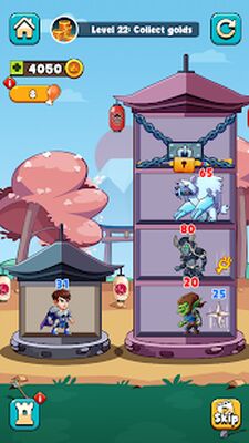 Скачать взломанную Hero Tower Wars - Merge Puzzle [Много денег] MOD apk на Андроид