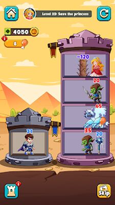 Скачать взломанную Hero Tower Wars - Merge Puzzle [Много денег] MOD apk на Андроид
