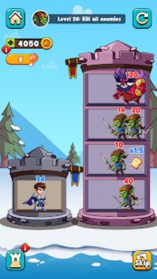 Скачать взломанную Hero Tower Wars - Merge Puzzle [Много денег] MOD apk на Андроид