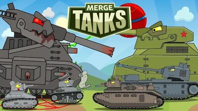 Скачать взломанную Merge Tanks: Idle Tank Merger [Много монет] MOD apk на Андроид