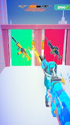 Скачать взломанную Gun Run 3D [Много монет] MOD apk на Андроид