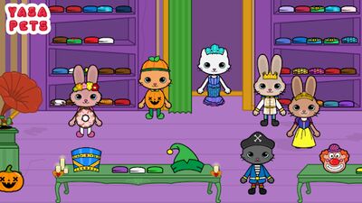 Скачать взломанную Yasa Pets Halloween [Много монет] MOD apk на Андроид