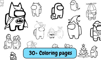 Скачать взломанную Coloring Book: Among Us fanart [Бесплатные покупки] MOD apk на Андроид