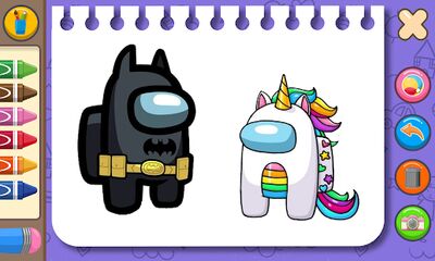 Скачать взломанную Coloring Book: Among Us fanart [Бесплатные покупки] MOD apk на Андроид