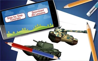 Скачать взломанную Как Рисовать Танки - Пошаговая Рисовалка [Много денег] MOD apk на Андроид