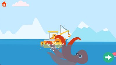 Скачать взломанную Динозаврик в Патрульной Лодке [Много монет] MOD apk на Андроид