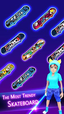 Скачать взломанную Cyber Surfer: EDM & Skateboard [Мод меню] MOD apk на Андроид