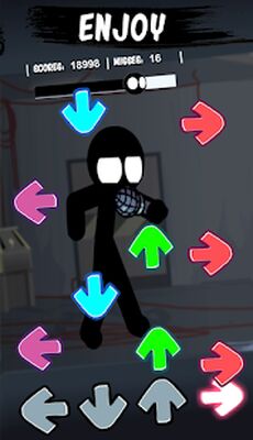 Скачать взломанную FNF Stickman mod: Friday Night Funking [Много монет] MOD apk на Андроид
