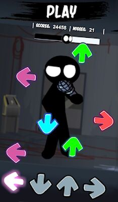 Скачать взломанную FNF Stickman mod: Friday Night Funking [Много монет] MOD apk на Андроид