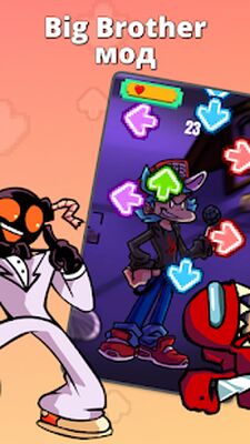 Скачать взломанную Big Brother music battle fnf [Много монет] MOD apk на Андроид
