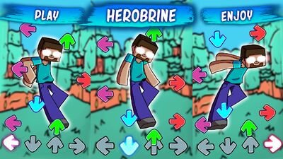 Скачать взломанную Herobrine FNF Mod [Бесплатные покупки] MOD apk на Андроид