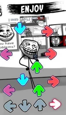 Скачать взломанную Trollge vs FNF: Troll Face Friday Night Funkin Mod [Бесплатные покупки] MOD apk на Андроид