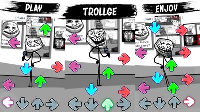 Скачать взломанную Trollge vs FNF: Troll Face Friday Night Funkin Mod [Бесплатные покупки] MOD apk на Андроид