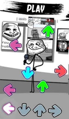 Скачать взломанную Trollge vs FNF: Troll Face Friday Night Funkin Mod [Бесплатные покупки] MOD apk на Андроид