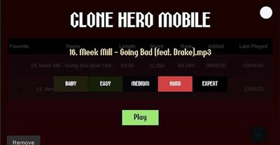 Скачать взломанную Clone Hero Mobile - MP3 Rhythm Game [Бесплатные покупки] MOD apk на Андроид