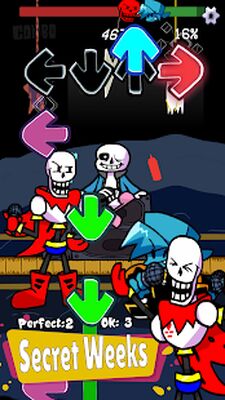 Скачать взломанную Sans FNF DUSTALLE Mod [Бесплатные покупки] MOD apk на Андроид