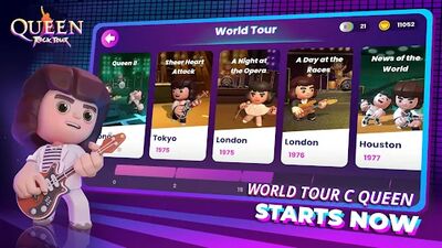 Скачать взломанную Queen Rock Tour - Официальная музыкальная игра [Много денег] MOD apk на Андроид