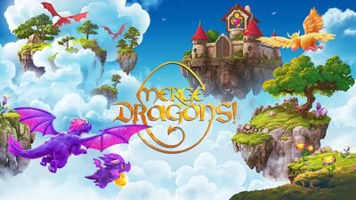 Скачать взломанную Merge Dragons! [Много монет] MOD apk на Андроид