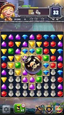 Скачать взломанную Jewel Hunter Lost Temple [Много денег] MOD apk на Андроид