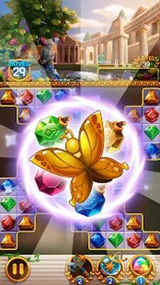 Скачать взломанную Jewel Athena: Match 3 Jewel Blast [Много денег] MOD apk на Андроид