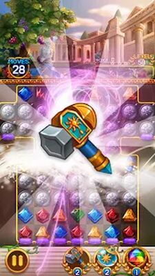 Скачать взломанную Jewel Athena: Match 3 Jewel Blast [Много денег] MOD apk на Андроид