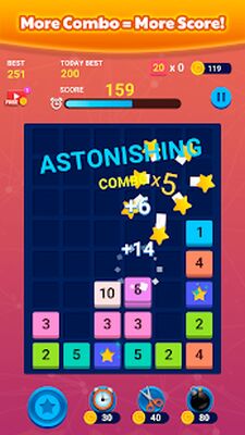 Скачать взломанную Merge Block: Number Puzzle Fun [Много денег] MOD apk на Андроид