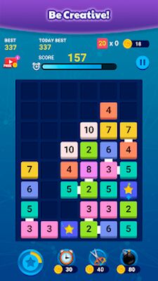 Скачать взломанную Merge Block: Number Puzzle Fun [Много денег] MOD apk на Андроид