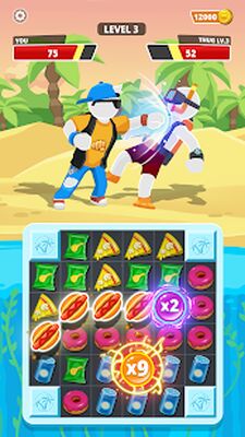 Скачать взломанную Match Hit - Puzzle Fighter [Бесплатные покупки] MOD apk на Андроид