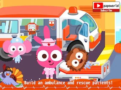 Скачать взломанную Papo Town: Hospital [Много денег] MOD apk на Андроид