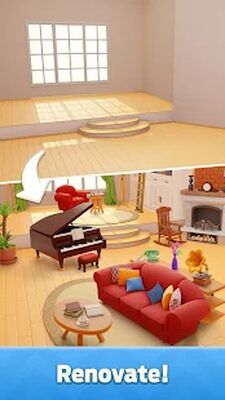 Скачать взломанную Mergedom: Home Design [Много денег] MOD apk на Андроид