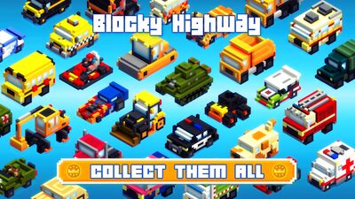 Скачать взломанную Blocky Highway: Traffic Racing [Бесплатные покупки] MOD apk на Андроид