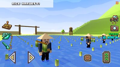 Скачать взломанную Blocky Farm Racing & Simulator - Тренажер фермы [Мод меню] MOD apk на Андроид