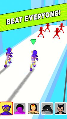 Скачать взломанную Superhero Race! [Много денег] MOD apk на Андроид