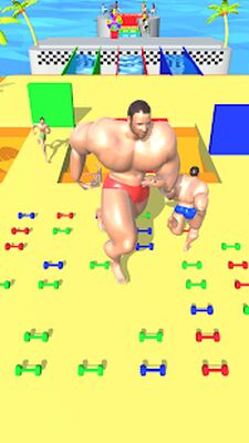 Скачать взломанную Muscle Race 3D [Много денег] MOD apk на Андроид