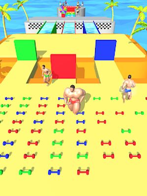 Скачать взломанную Muscle Race 3D [Много денег] MOD apk на Андроид