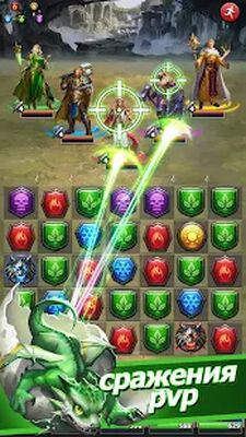Скачать взломанную MythWars & Puzzles: RPG «три в ряд» [Мод меню] MOD apk на Андроид