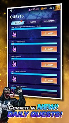 Скачать взломанную MARVEL Puzzle Quest: Hero RPG [Много денег] MOD apk на Андроид