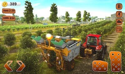 Скачать взломанную Farmer Simulator 2021 Real Tractor Farm Sim [Много монет] MOD apk на Андроид