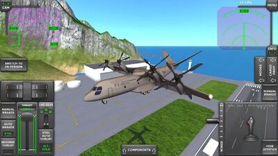 Скачать взломанную Turboprop Flight Simulator 3D [Бесплатные покупки] MOD apk на Андроид