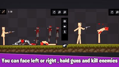 Скачать взломанную People Stickman Playground : Ragdoll Zombie Stick [Бесплатные покупки] MOD apk на Андроид