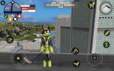 Скачать взломанную Stickman Rope Hero [Много монет] MOD apk на Андроид