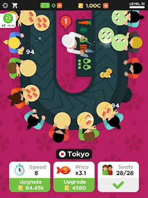 Скачать взломанную Sushi Bar Idle [Мод меню] MOD apk на Андроид