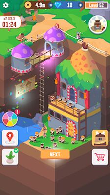 Скачать взломанную Idle Digging [Бесплатные покупки] MOD apk на Андроид
