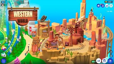 Скачать взломанную Idle Theme Park - Tycoon Game [Много монет] MOD apk на Андроид