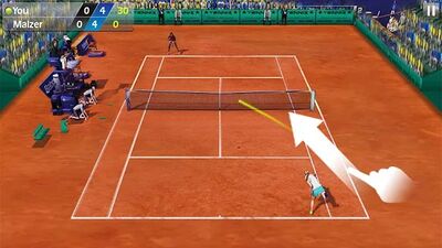 Скачать взломанную Теннис пальцем 3D - Tennis [Много монет] MOD apk на Андроид